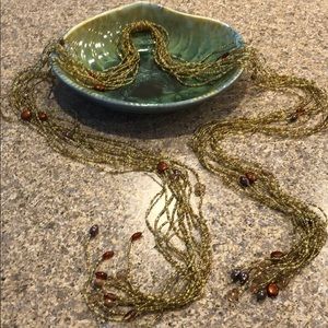 Fun Beaded Accessory w/ Gold Copper & Brown Tones  Possibly Wear as a Belt?